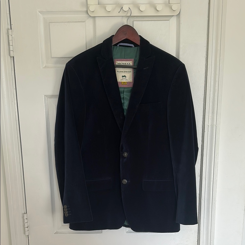 Men's Navy Velvet Jacket McNeal, M/48